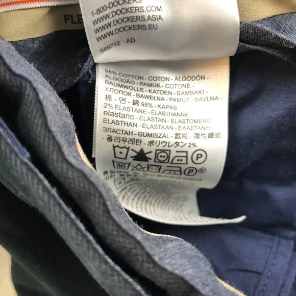 Dockers Men's Chinos 44x26 Measured Black Relaxed Fit Cotton Blend Smart - Picture 13 of 16